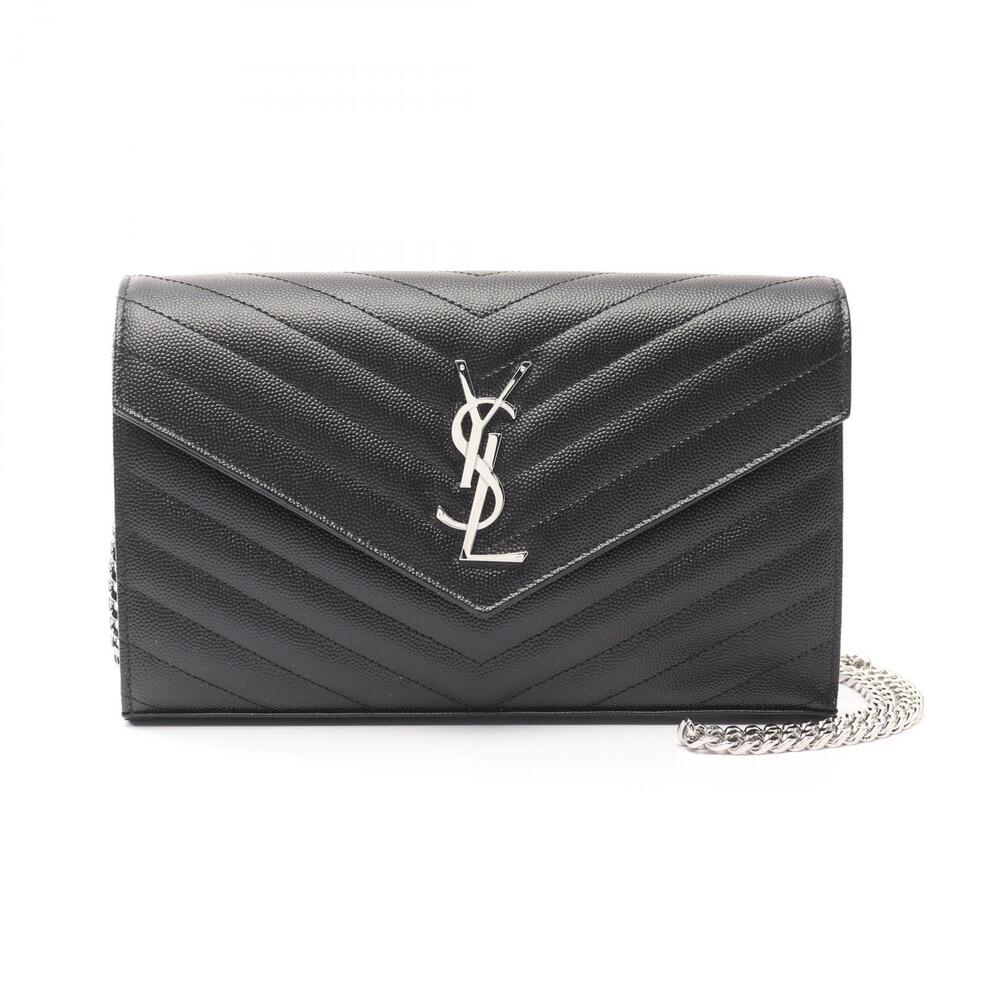 Saint Laurent Cassandra Shoulder Bag Leather Black - Picture 1 of 4